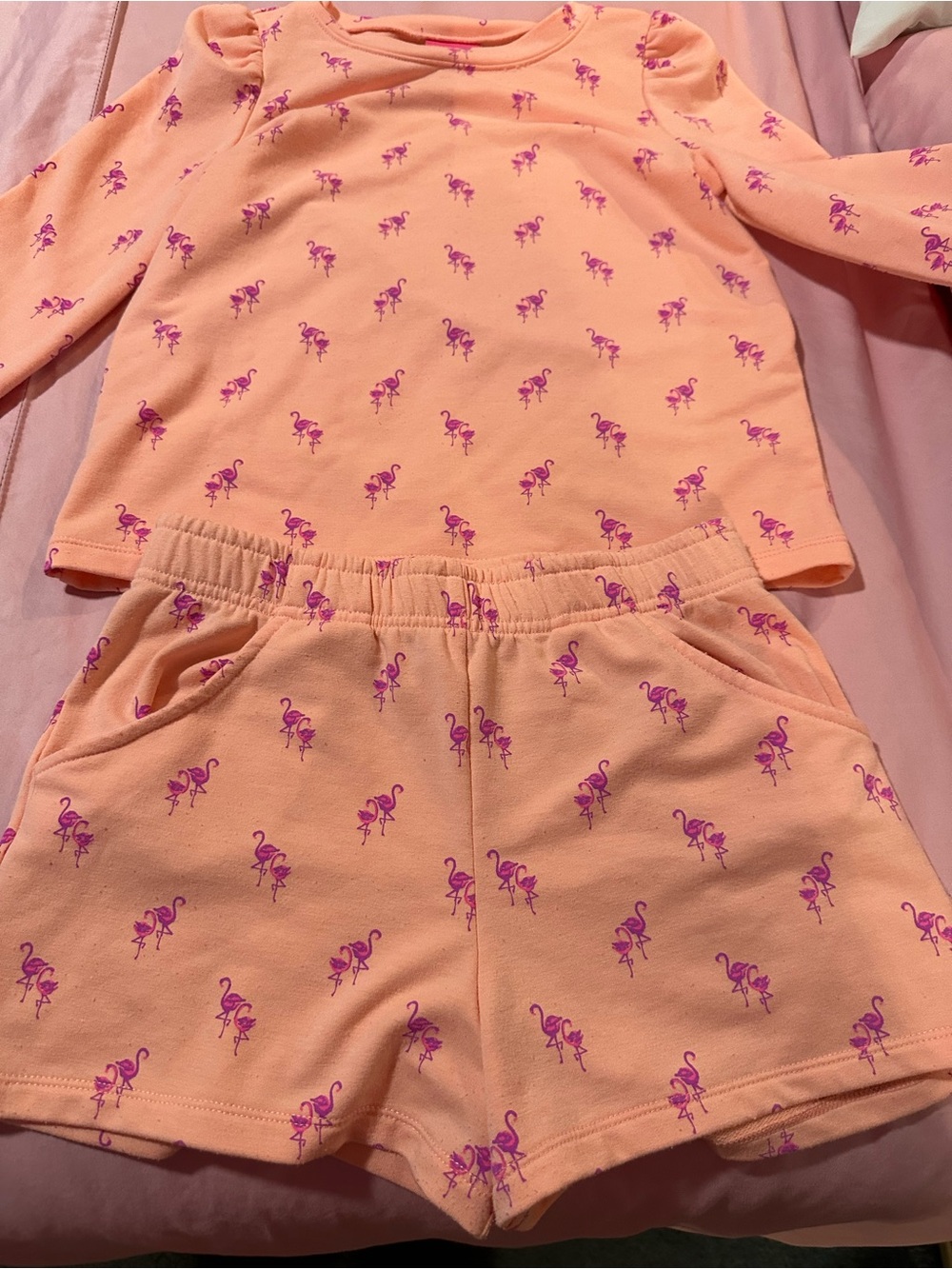 Lilly Pulitzer Little Girls Flamingo Short Set